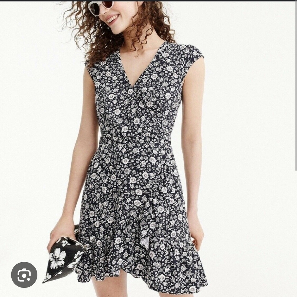 J Crew Faux Wrap Mini Dress